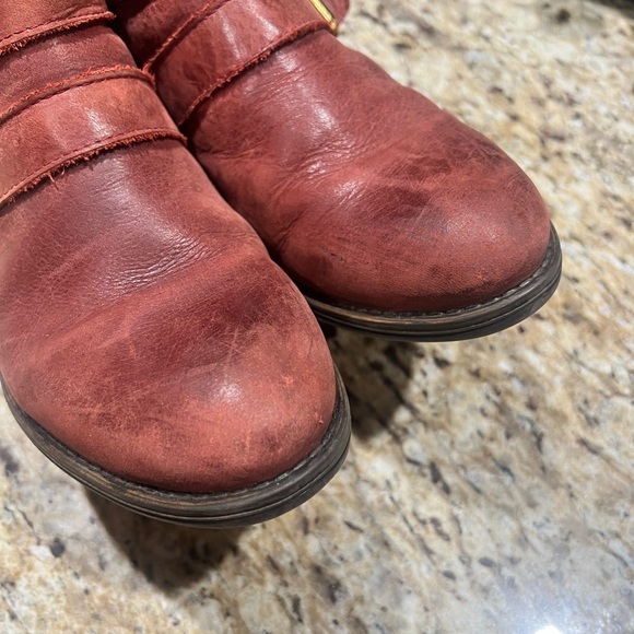 Eric Michael Utah Red Sparta Studded Strappy Leather Ankle Boots 37 - Picture 7 of 8